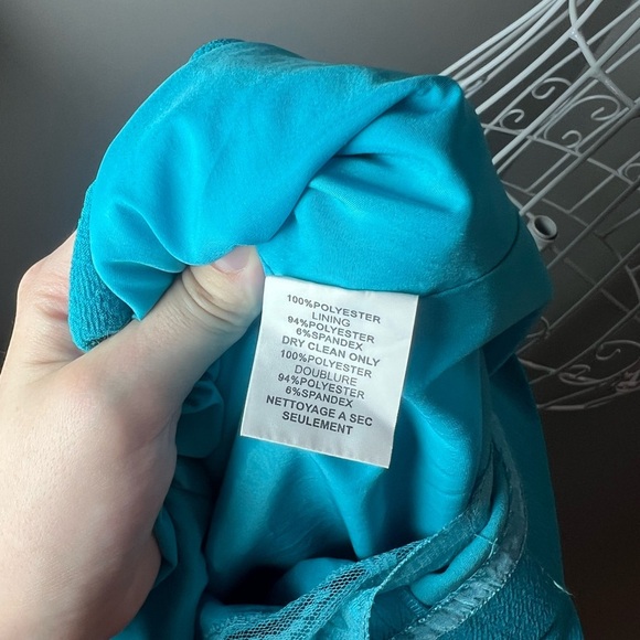 Trina Turk Womens Party Dress Size 2 Blue Amado Cold Shoulder Summer Daytime - Picture 10 of 10